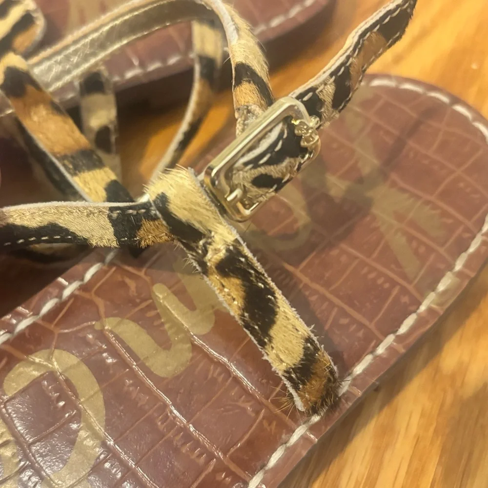 Sam Edelman Leopard Print Sandals - Picture 4 of 11